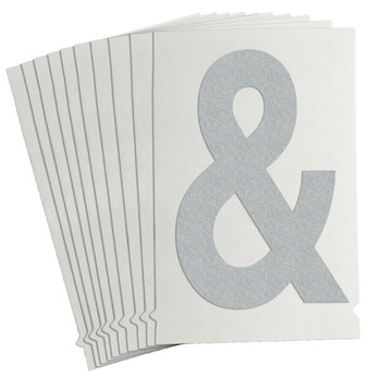 Picture of Brady Quik-Lite White Reflective Indoor / Outdoor 9750-& Punctuation Label (Main product image)
