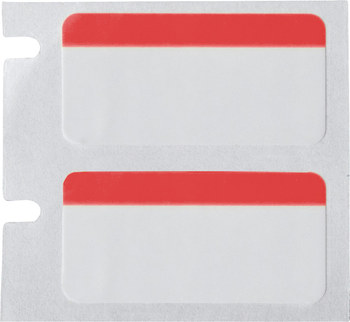 Brady M61-17-494-RD Thermal Transfer Printable Labels - 1 in x 0.5 in - Polyester - Red / White - B-494 - 61223