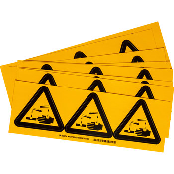 Picture of Brady Black on Yellow Triangle Vinyl 60217 Hazardous Material Label (Main product image)