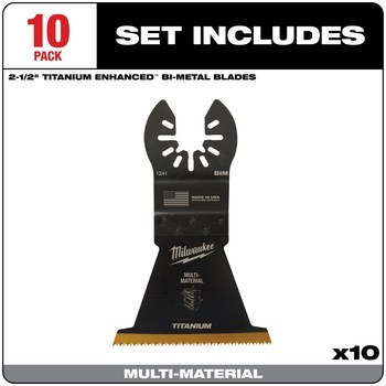 Milwaukee OPEN-LOK End Cut Oscillating Multi-Material Blade 49-25-1249 - Bi-Metal