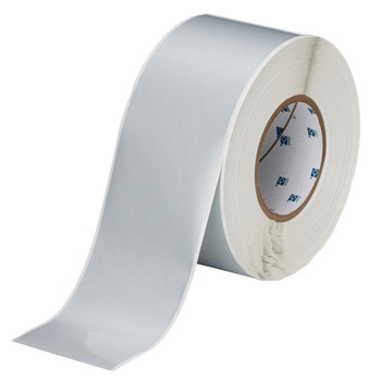 Picture of Brady Silver Polyester Thermal Transfer THT-21-434 Continuous Thermal Transfer Printer Label Roll (Main product image)