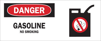 Picture of Brady B-120 Fiberglass Reinforced Polyester Rectangle White English Flammable Material Sign part number 69264 (Main product image)