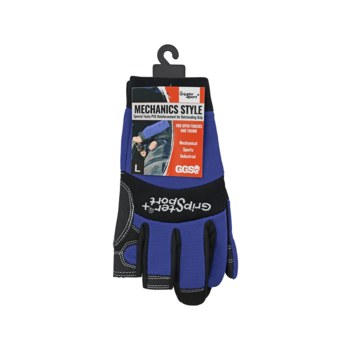 Global Glove Gripster SG9001NF Black/Blue Large PVC/Spandex/Synthetic Leather Mechanic's Gloves - SG9001NF/LG