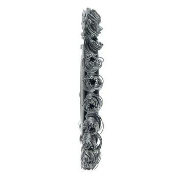 Weiler 08534 Wheel Brush - 4 in Dia - Knotted - Cable Twist Steel Bristle