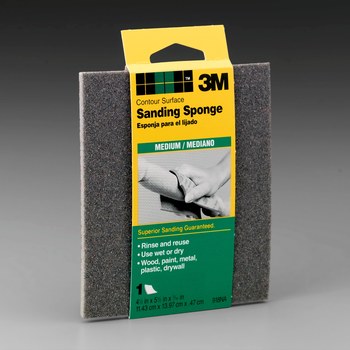 3M All-Purpose Drywall Sanding Sponge (Med/Fine, 3-3/4in x 2-5/8in