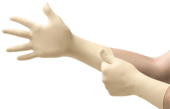 Picture of Ansell Nitrilite 93-401 Off-White Large Nitrile Powder Free Full Fingered Disposable Cleanroom Glove (Main product image)