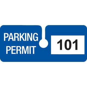 Picture of Brady 96280 Blue Vinyl Pre-Printed Vehicle Hang Tag (Main product image)