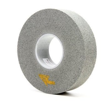 3M Scotch-Brite XP-WL Convolute Silicon Carbide Hard Deburring Wheel - Fine Grade - Arbor Attachment - 8 in Diameter - 3 in Center Hole - 2 in Thickness - 60444