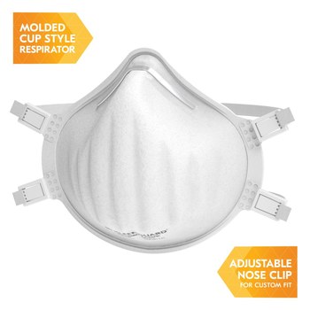 Ansell KleenGuard Particulate Respirator 3400, RA3415 54627 - Size Standard - White