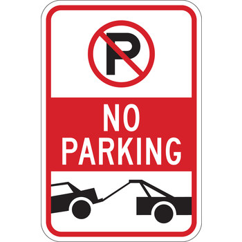 Picture of Brady B-959 Aluminum Rectangle White English Parking Restriction, Permission & Information Sign part number 141796 (Main product image)