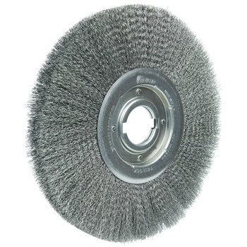 Weiler 06180 Wheel Brush - 12 in Dia - Crimped Steel Bristle