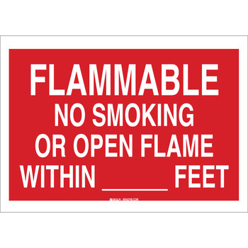 Picture of Brady B-302 Polyester Rectangle Red English No Smoking Sign part number 88413 (Main product image)