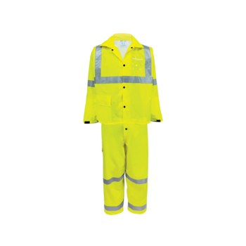 Global Glove Rain Jacket GLO-1400/LG - Size Large - Lime - GLO-1400 LG