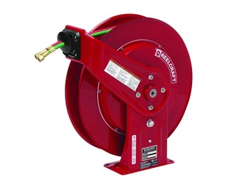 Picture of Reelcraft Industries TW7460 OLPT TW7000 Series 60 ft Red Steel Gas Weld T-Grade Hose Reel (Main product image)