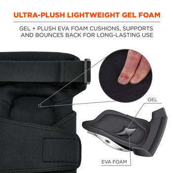Ergodyne ProFlex Comfort Hinged Knee Pad 450 18450 - Black
