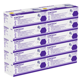Kimtech Purple Small Disposable Gloves - Medical Exam Grade - 9 in Length - Rough Finish - 2.8 mil Thick - 52817