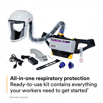 3M Versaflo TR-800-PSK PAPR Assembly Kit - Assembly with Headpiece - Belt-Mounted - 6 to 10 hr Li-Ion Battery