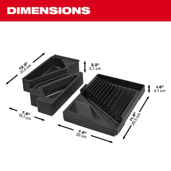 Milwaukee 3.9 in Metric Combination Wrench Tray 48-22-9483T - Polypropylene