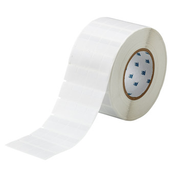 Picture of Brady Clear / White Self-Extinguishing, Self-Laminating Vinyl Thermal Transfer THT-56-427-10 Die-Cut Thermal Transfer Printer Label Roll (Main product image)