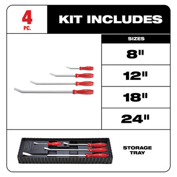 Milwaukee Metal Pry Bar Set - 48-22-9214