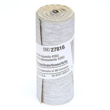 80 Grit 2-1/2 Width x 45 Length 3M Stikit Paper Refill Roll 426U Silicon Carbide Pack of 10 Gray