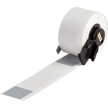 Picture of Brady Clear / Gray Self-Extinguishing, Self-Laminating Vinyl Thermal Transfer PTL-23-427-GY Die-Cut Thermal Transfer Printer Label Roll (Main product image)