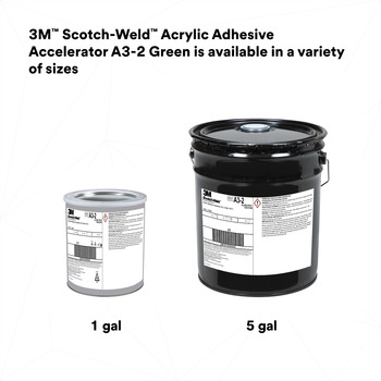 3M Scotch-Weld 7100234571 Gray Accelerator (Part A) Acrylic Adhesive - 5 gal Pail - 40863
