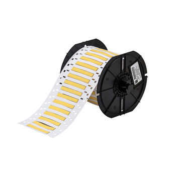 Picture of Brady Permasleeve Yellow Heat-Shrinkable, Self-Extinguishing Polyolefin Thermal Transfer B33D-125-2-342YL Die-Cut Thermal Transfer Printer Sleeve (Main product image)