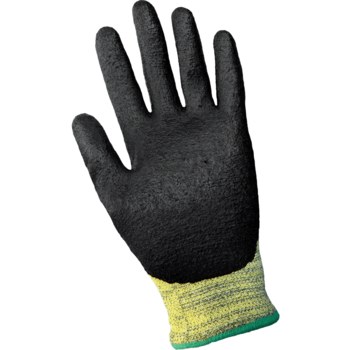 Global Glove Tsunami Grip CR639 Black 7 Cut-Resistant Gloves - ANSI A4 Cut Resistance - Nitrile Palm & Fingers Coating - CR639/7