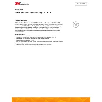 3M L2+DCP Clear Bonding Tape - 60 in Width x 250 yd Length - 4.8 mil Thick - PCK Liner - 86384
