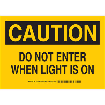 Picture of Brady B-302 Polyester Rectangle Yellow English Door Sign part number 124667 (Main product image)