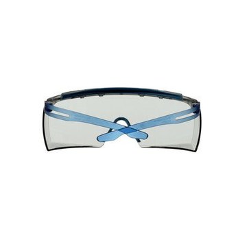 3M SecureFit 3700 OTG Series Safety Glasses SF3707XSGAF-BLU - Scotchgard AF/AS Gray I/O Lens, Blue Temples, Brow Guard