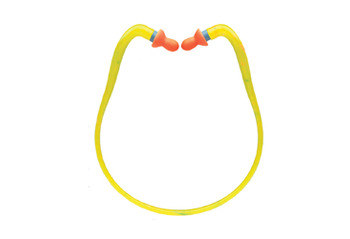 Picture of Howard Leight Yellow Band/Orange Pods One Size Fits All Under Chin Reusable Banded Bell Banded Ear Plug (Main product image)