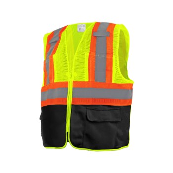 Global Glove FrogWear High-Visibility Vest GLO-0036 GLO-0036-L - Size Large - HV Yellow/Green - 02533