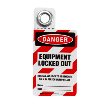 Brady 105722 Lockout / Tagout Tag, 2 in x 3 in, Vinyl, Black / Red on ...