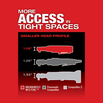 Milwaukee M12 FUEL Ratchet 2557-20 - M12 REDLITHIUM Battery - 55 in/lb Max
