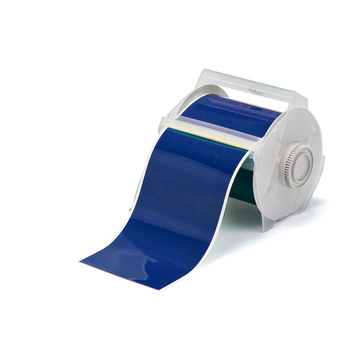 Picture of Brady Blue Indoor / Outdoor Vinyl Thermal Transfer 113127 Continuous Thermal Transfer Printer Label Roll (Main product image)