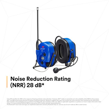 3M Peltor WS LiteCom PRO III MT73H7B4D10NA-50 Royal Blue Communication Headset - Li-ion Rechargeable Battery Powered - 28 dB NRR - 8-12 hr Li-Ion - 318640-06712