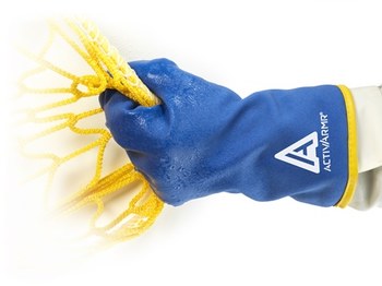 Ansell ActivArmr 97-681 Blue 8 Nylon/PVC Cold Condition Gloves - PVC Full Coverage Coating - 97-681/8