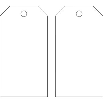 Picture of Brady White Rectangle Polyester 65372 Blank Tag (Main product image)
