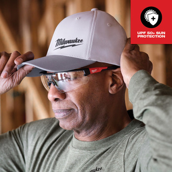 Milwaukee WORKSKIN Gray Large/XL Polyester Performance Fitted Hat - 045242-73526