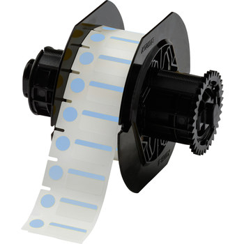 Brady B33-181-494-BL Thermal Transfer Printable Labels - 1 in x 0.5 in - Polyester - Blue / White - B-494 - 60958
