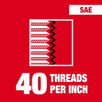 Milwaukee 4-40 UNC Plug Tap 49-57-5108 - 4 Flute - Black Oxide - 2 in Overall Length - High Carbon Steel