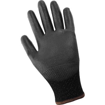 Global Glove Samurai TuffKut PUG-555TS Black Large Cut-Resistant Gloves - ANSI A4 Cut Resistance - Polyurethane Palm Coating - PUG-555TS/LG