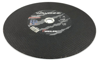 Weiler Wolverine Cutoff Wheel 56230 - Type 1 - Straight Wheel - 14 in - Aluminum Oxide - 30 - R