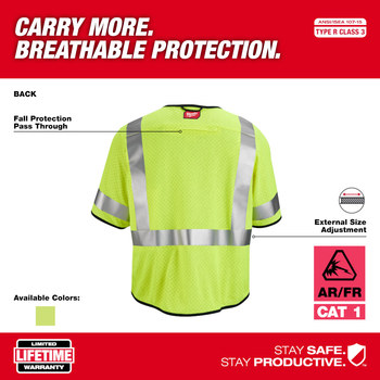 Milwaukee GLENGUARD High-Visibility Vest 48-73-5222 - Size Large/XL - Yellow - 60428
