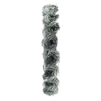Weiler 08264 Wheel Brush - 3 in Dia - Knotted - Standard Twist Stainless Steel Bristle