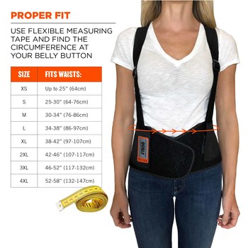 Ergodyne Proflex Back Support Belt 1650 11095 - Size XL - Black