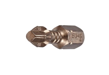 Vega Tools Impactech 2-2 Phillips Square-Driv Insert Driver Bit P125PSD22 - 1/4 in-Hex Shank - S2 Modified Steel - 1 in Length - Gunmetal Bronze Finish - 02159
