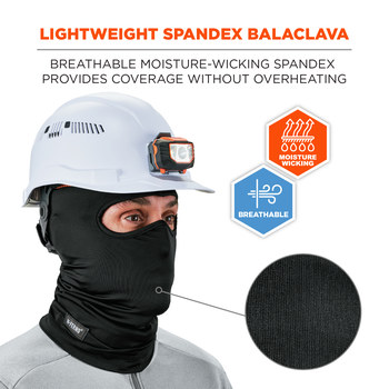 Ergodyne N-Ferno 6832 Black Polyester/Spandex Balaclava - 720476-16832